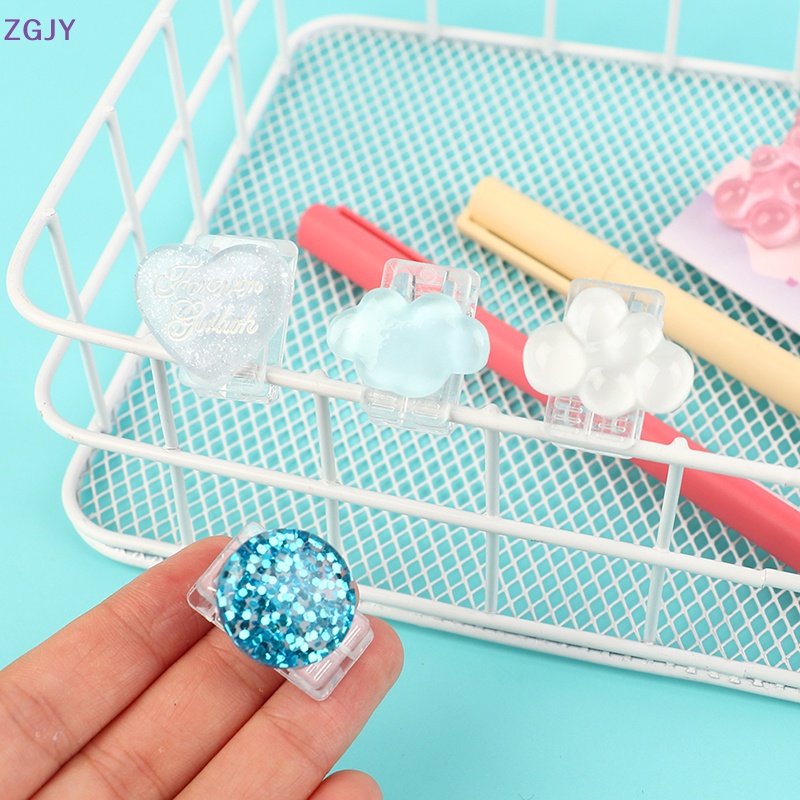 Set 4 Kẹp Tài Liệu Bằng Nhựa Họa Tiết Hoạt Hình Dễ Thương Mới