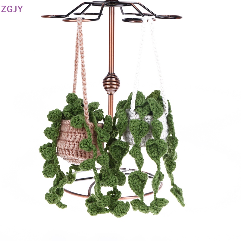 1 Cây Cảnh Đan Móc Thủ Công Hình Xe Hơi Dễ Thương Dùng Trang Trí Mới