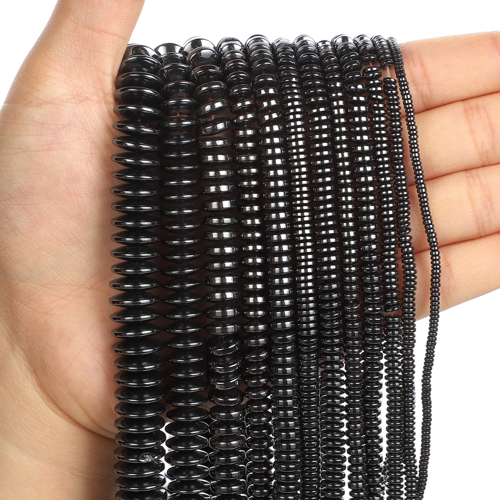 Chuỗi Hạt Đá hematite Màu Đen Tự Nhiên Dùng Làm Trang Sức diy