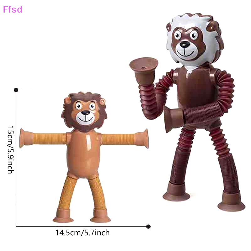 {Ffsd} Đồ Chơi Giáo Dục Giảm Căng Thẳng Hình Sư Tử / Khỉ Có Giác Hút Thu Gọn