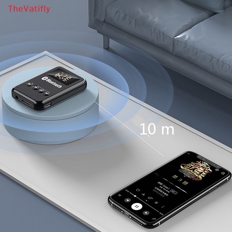 Thiết Bị Truyền Nhận Tín Hiệu Bluetooth 5.0 Có Đèn LED Cho Loa Xe Hơi