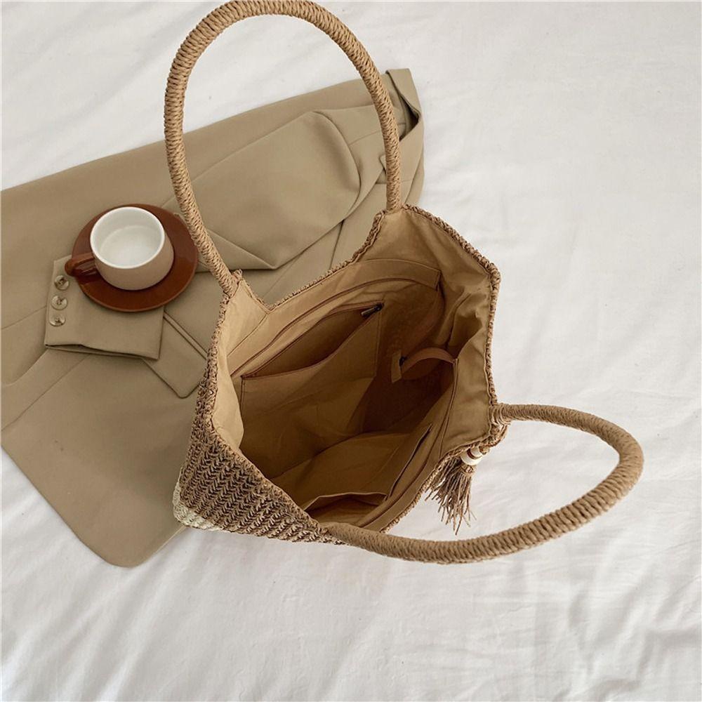 Túi Đựng Mỹ Phẩm / Son Môi Kẻ Sọc Ngăn Rộng Thời Trang Đường Phố Mùa Hè Cho Nữ