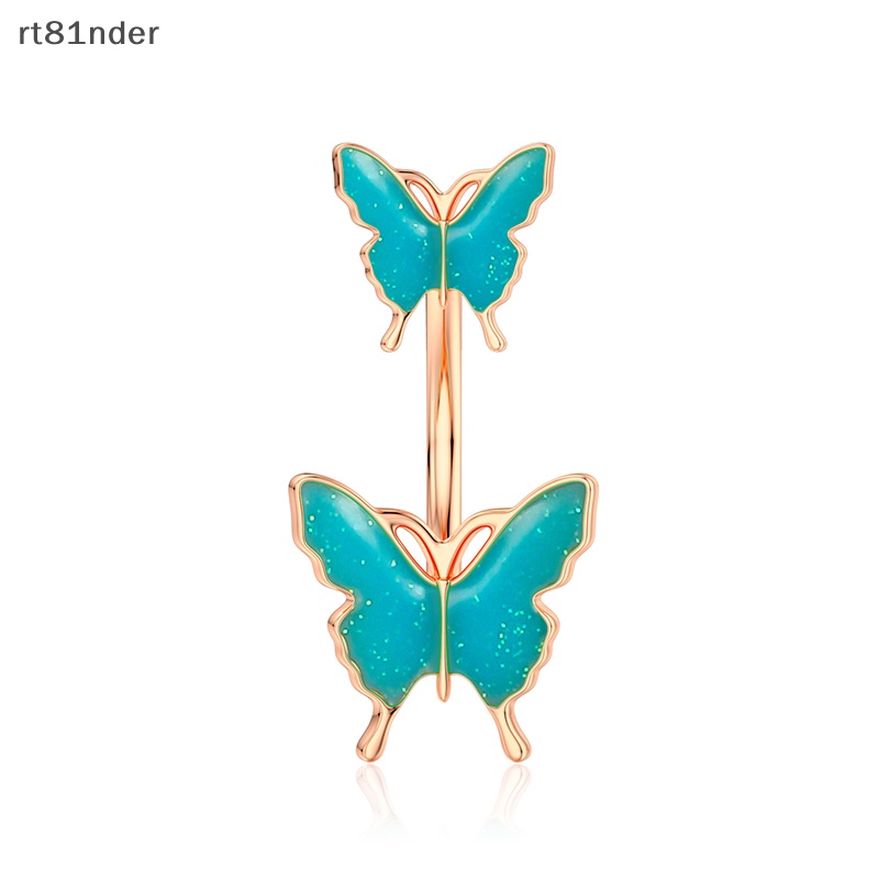 Rt Khuyên Rốn Hình Bướm Bằng Thép Không Gỉ Nhỏ Giọt Cho Nữ