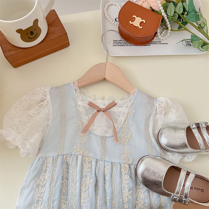 Đầm Công Chúa Lolita Tay Ngắn Phồng Phong Cách Hàn Quốc Thời Trang Mùa Hè Hàng Mới Dành Cho Bạn Gái