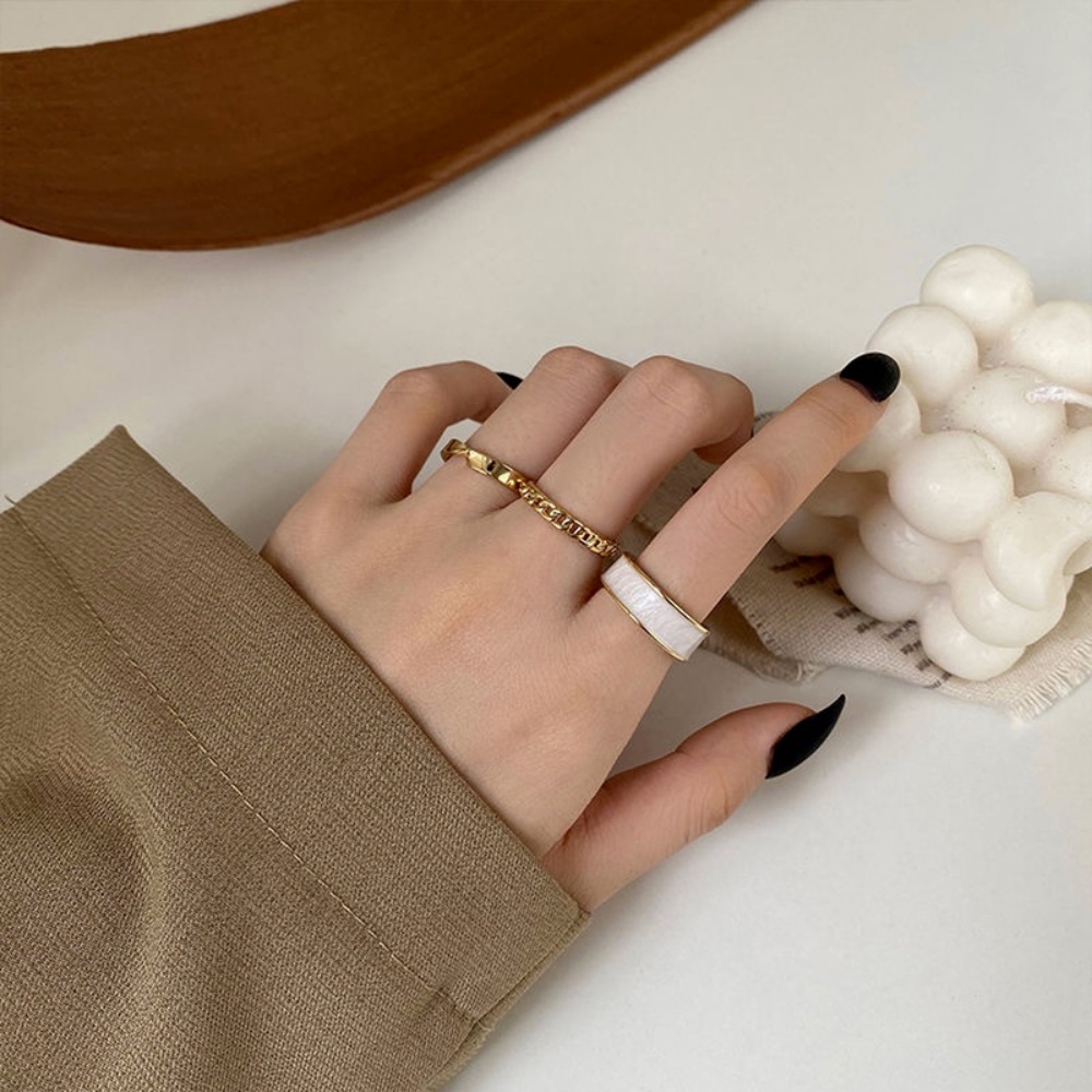 Bộ Nhẫn Đeo Ngón Tay Họa Tiết Mặt Cười Thời Trang Hàn Quốc Sành Điệu