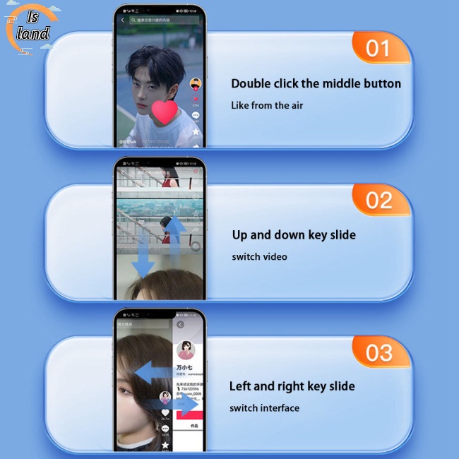 [IS] Điều Khiển Chụp Ảnh Selfie Gt66 Bluetooth Trang Trang Xoay Ngón Tay Có Thể Sạc Lại