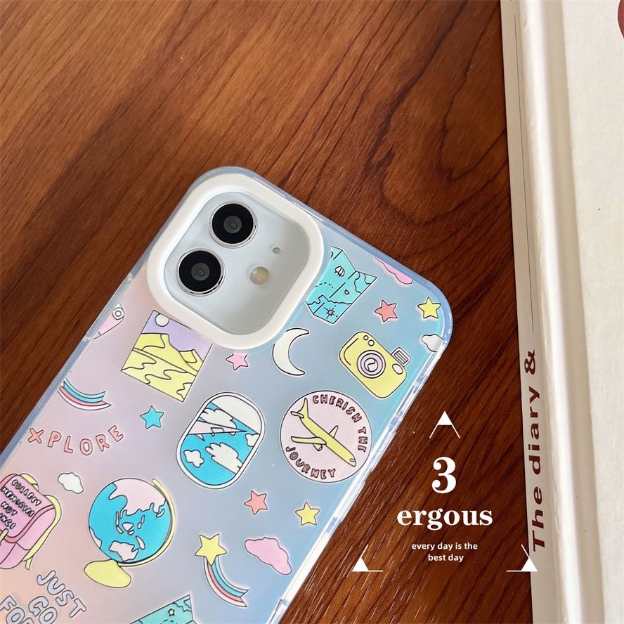 Ốp Điện Thoại Mềm Chống Sốc Màu Gradient Cho IPhone 14 13 12 11 Pro Max SE2020 X XR Xs Max 7 8 Plus