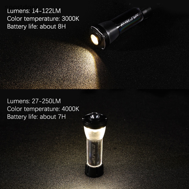 Đèn Pin Cắm Trại Từ Tính 3 Chế Độ Cao Sạc Cổng USB Mang Đi Tiện Dụng