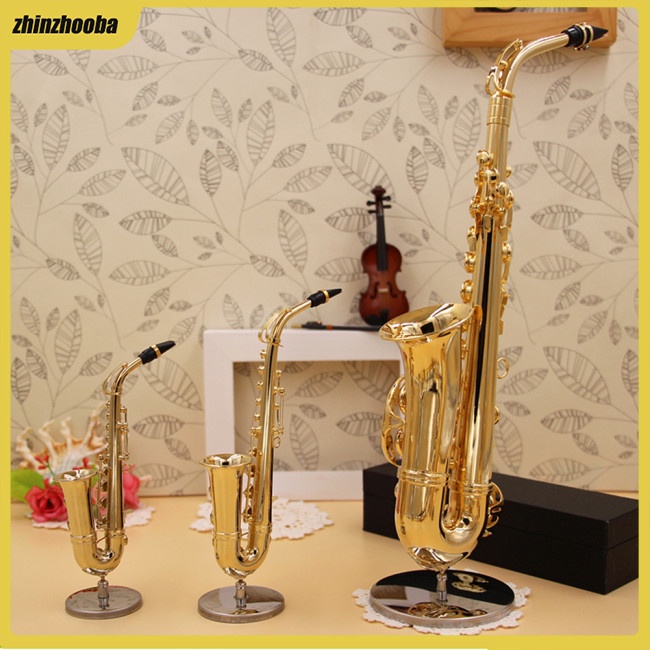 Fs Mô Hình Kèn Saxophone Mini Bằng Đồng Kèm Hộp Đựng Và Giá Đỡ