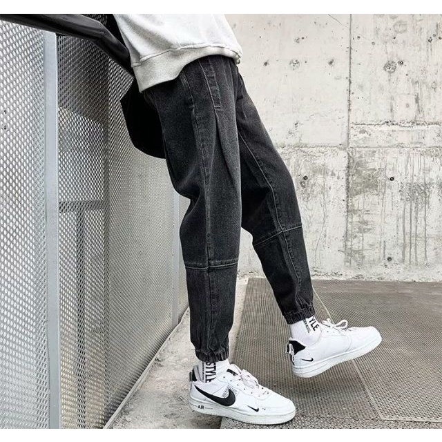 Quần Jean Dài Dáng Rộng Phong Cách Hong Kong Thời Trang Xuân Hè Cho Nam
