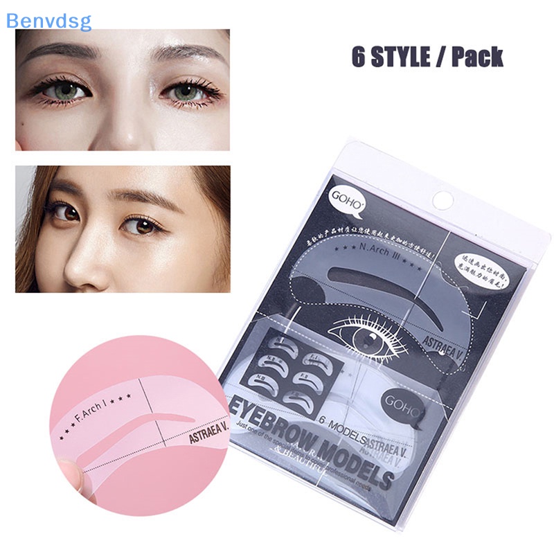 Khuôn Vẽ Lông Mày 6 Kiểu Tự Làm Tiện Dụng