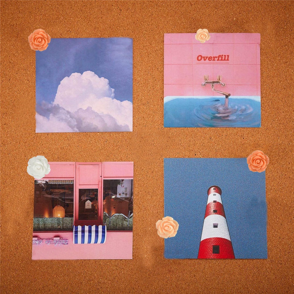 Set 40 Ghim Nhựa Hình Hoa Hồng Dễ Thương Dùng Vẽ Trang Trí Tường / Văn Phòng / Trường Học