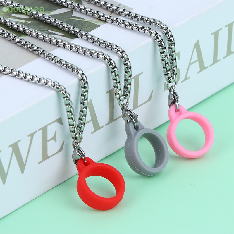 Dây Đeo Cổ Bằng Silicone Phối Vòng Kim Loại Tiện Dụng