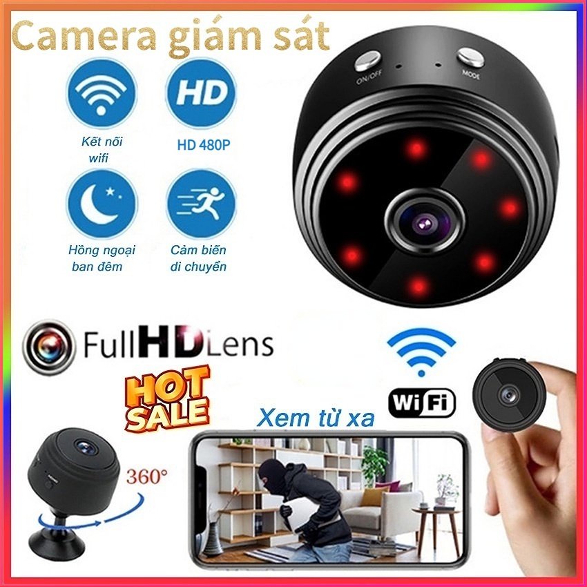 Camera IP Wifi 5G 360 độ, thế hệ mới , Full HD, xem đêm có màu, HD 1080P Camera giám sát