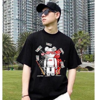 SIÊU ĐẸP Áo thun nam cổ tròn Bearbrick Money tay ngắn phong cách thể thao hot