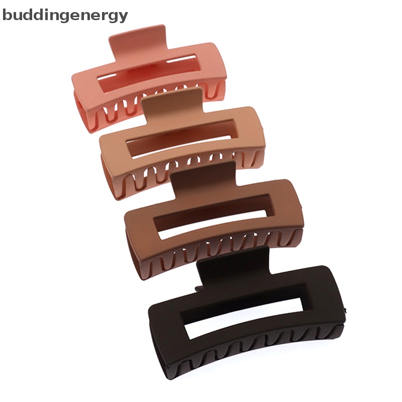 Kẹp Tóc Càng Cua Lớn Bằng Nhựa Màu Trơn Thanh Lịch Cho Nữ