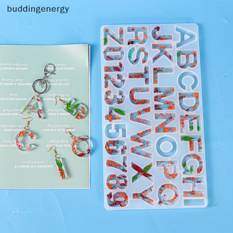 {BUDDI} Khuôn Silicone Làm Mặt Dây Chuyền Bằng Epoxy Resin Pha Lê Hình Chữ Cái Và Chữ Số {BUDDI}