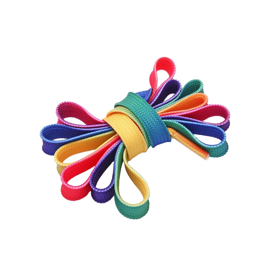 Dây giày thể thao in hình, dây giày màu cầu vồng nhiều mẫu bản dẹt độ dài 120cm - NH001