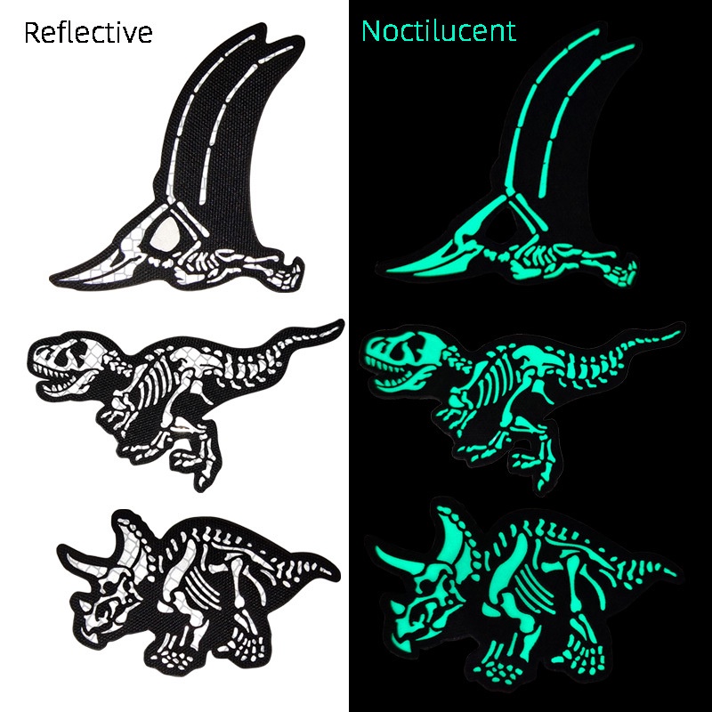 Miếng Dán 3D Trang Trí Balo / Huy Hiệu / Băng Cánh Tay / Áo Khoác / Biểu Tượng Tyrannosaurus Rex Triceratops Night Pterosaur