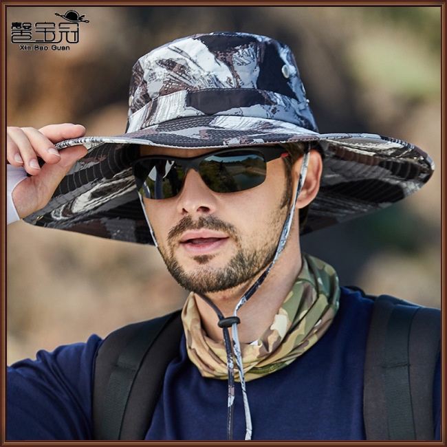 Mũ Vành Rộng Họa Tiết Rằn Ri Thời Trang Mùa Hè Cho Nam