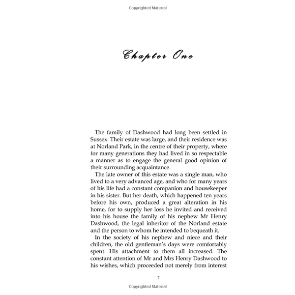 Sense and Sensibility