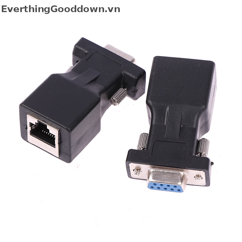 1 Đầu Chuyển Đổi DB9 RS232 Male / Female Sang RJ45 Female