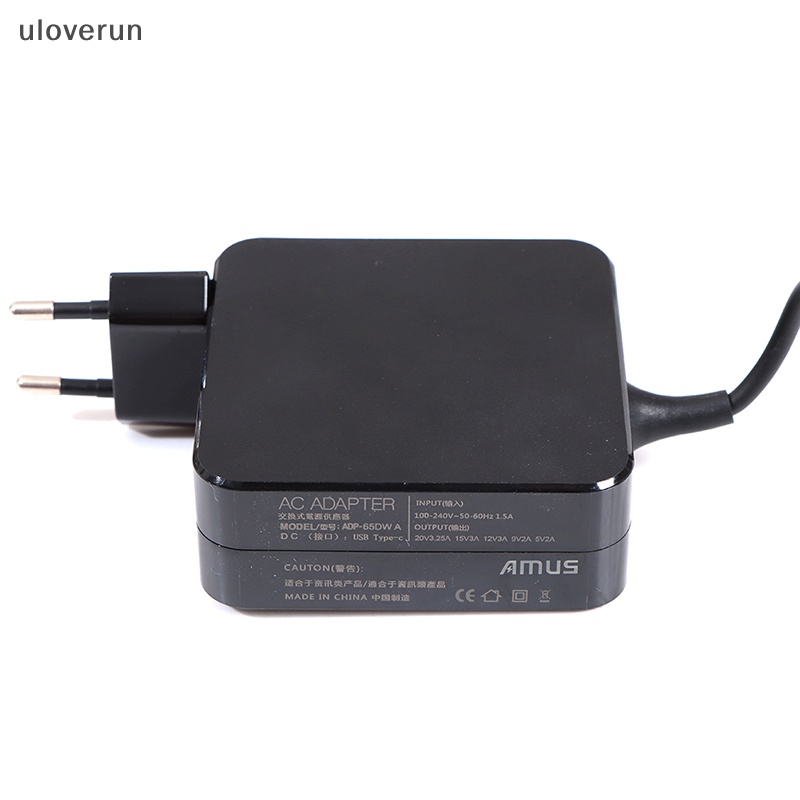 Bộ Sạc Nguồn uloverun OEM Dành Cho Laptop Lenovo USB C 65W 20V ADLX65CLGC2A vn