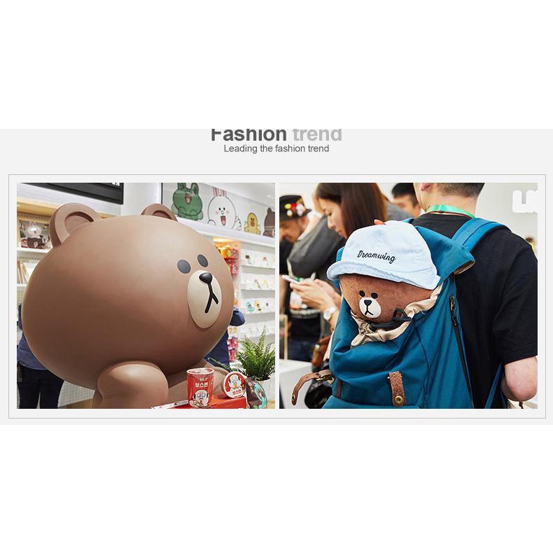 LINE FRIENDS Hộp Đựng Vật Dụng Đa Năng Hình Gấu Nâu Để Khe Hở Ghế Ngồi Xe Hơi