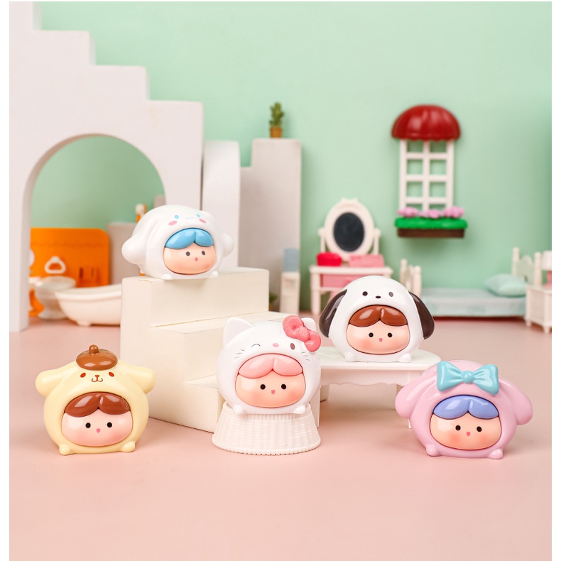 Búp Bê Hạt Nhựa Dễ Thương Sáng Tạo Để Bàn Trang Trí