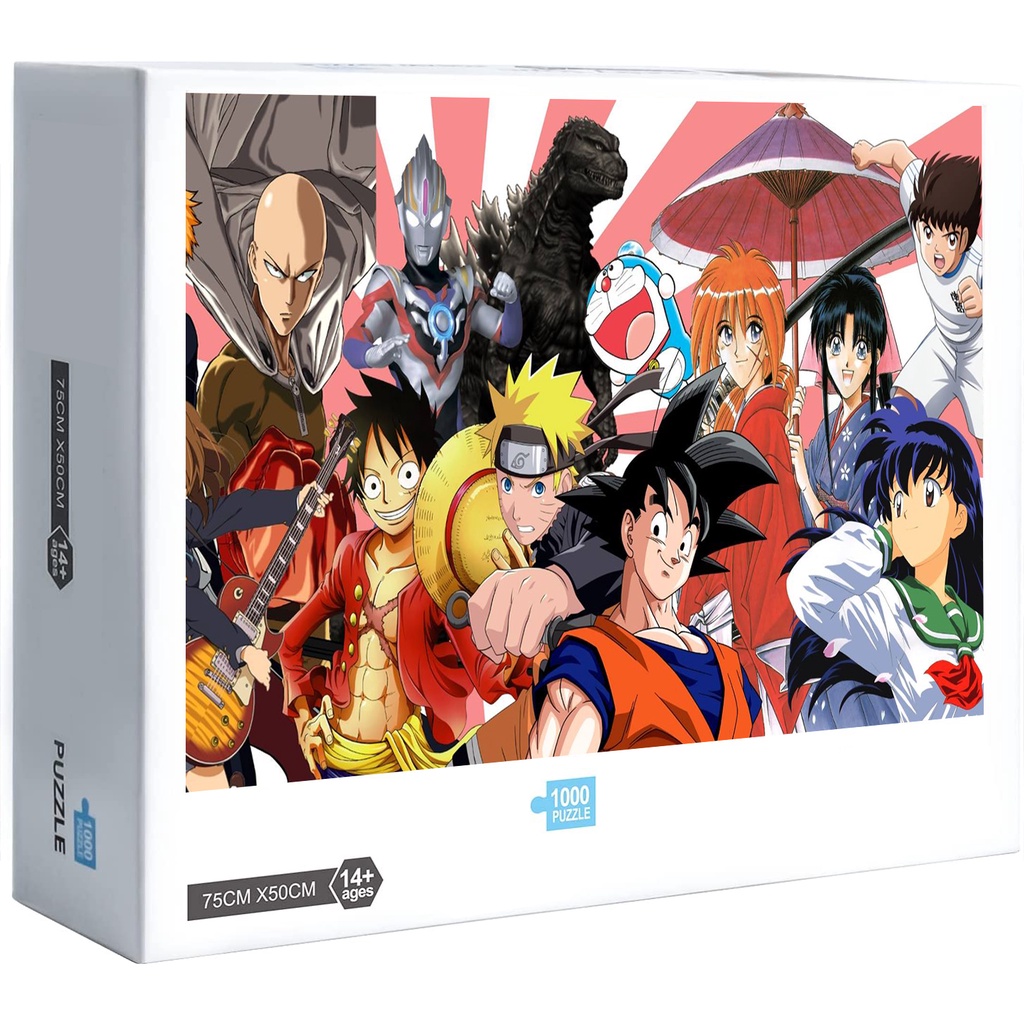 Đồ Chơi Xếp Hình Nhân Vật Son Goku Samurai X Saitama One-Punch Man Bằng Gỗ Chất Lượng Cao