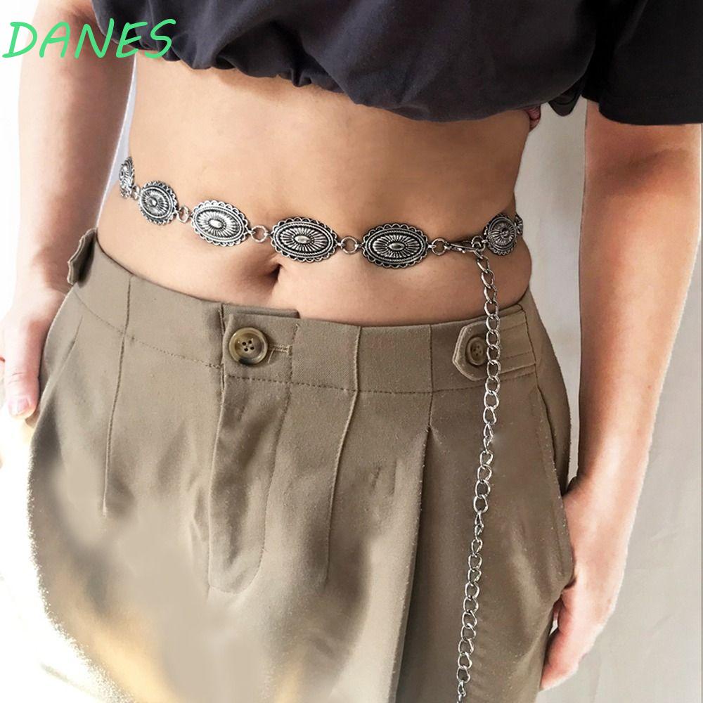 Thắt Lưng Dây Xích Hình Oval Đính Hoa Phong Cách Bohemia Cổ Điển Trang Trí Đầm / Quần Jean Cho Nữ