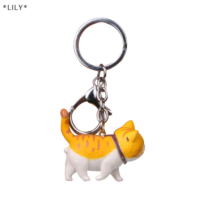 Lily mới đáng yêu mèo Kitten Keychain Keyring túi xách mặt dây chuyền trang trí trẻ em Đồ chơi Quà Tặng uuu