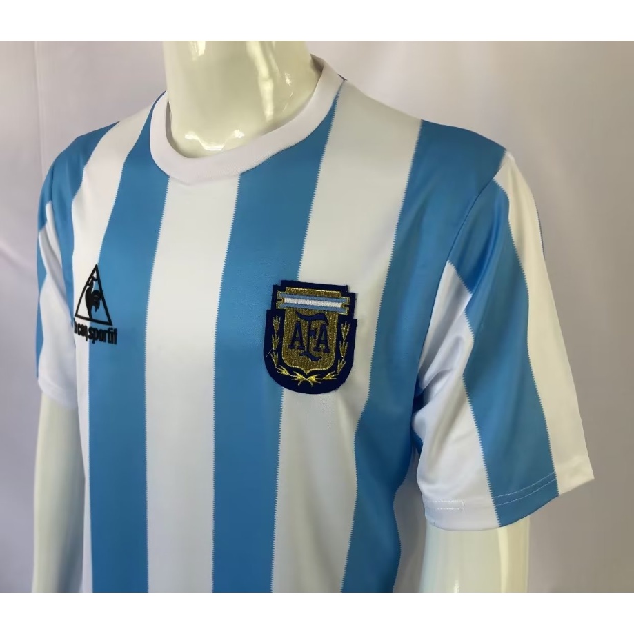 Áo Thun Đá Banh Tay Ngắn Mau Khô Phong Cách Vintage 1986 Argentina