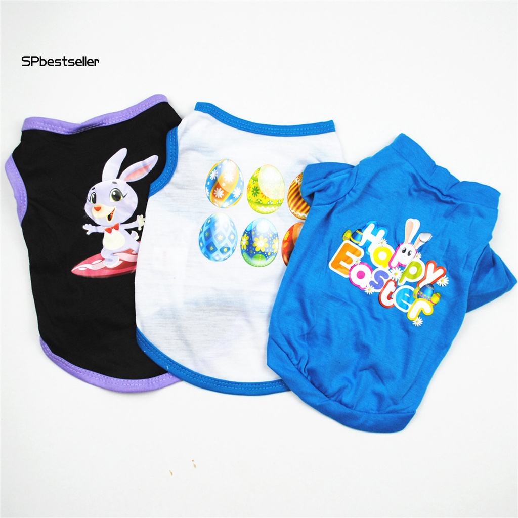 Áo Thun Hai Lớp Thấm Hút Mồ Hôi In Họa Tiết Hoạt Hình Dễ Thương Thời Trang Mùa Hè Cho Cún Cưng