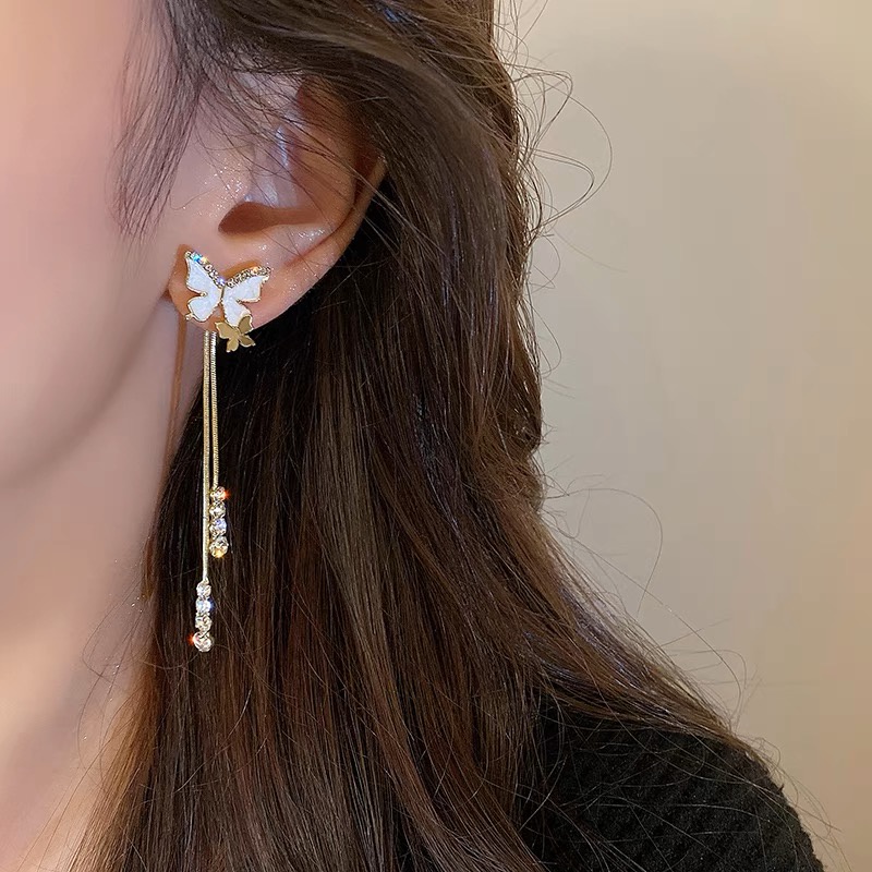 Khuyên Tai Tua Rua Thắt Nơ Nhiều Kiểu Dáng Phong Cách Hàn Quốc Thiết Kế Mới Cho Nữ
