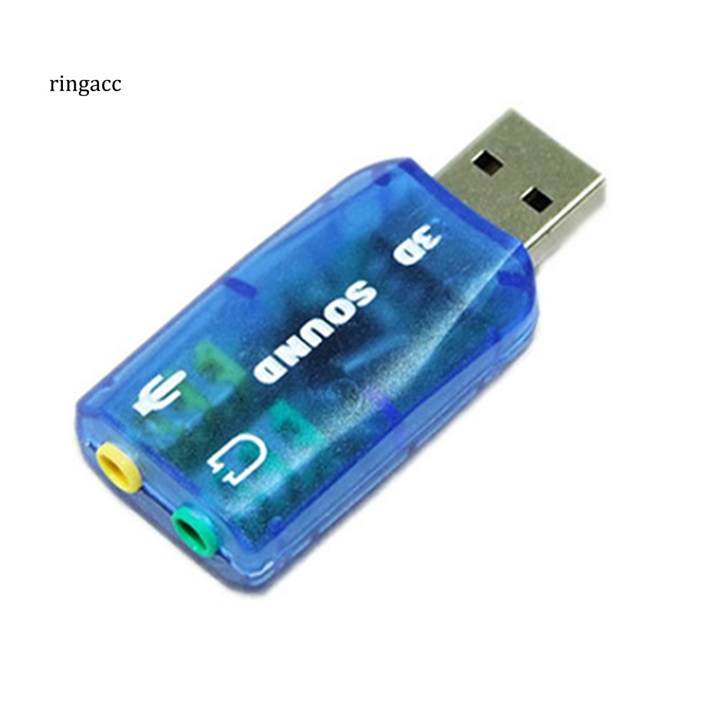 Giắc Chuyển Đổi 5.1 Kênh USB Sang Giắc Cắm 3.5mm Cho PC 3D Thẻ