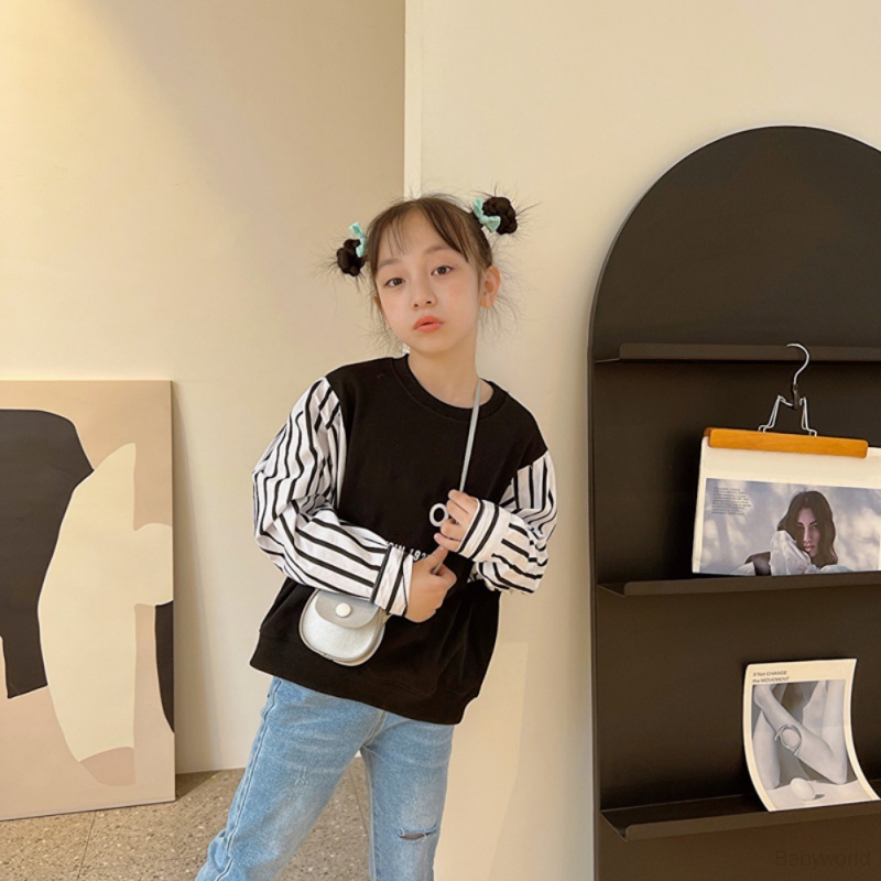 Túi Xách Tròn Nhỏ Đeo Chéo Vai Màu Trơn Có Dây Xích Đa Chức Năng Phong Cách Hàn Quốc Cho Bé Gái