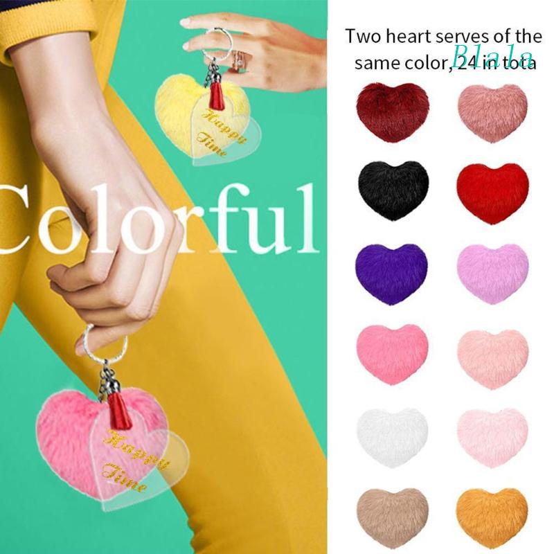 Set 24 Móc Khóa Tua Rua Chất Liệu Acrylic Dùng Để Trang Trí DIY Cr