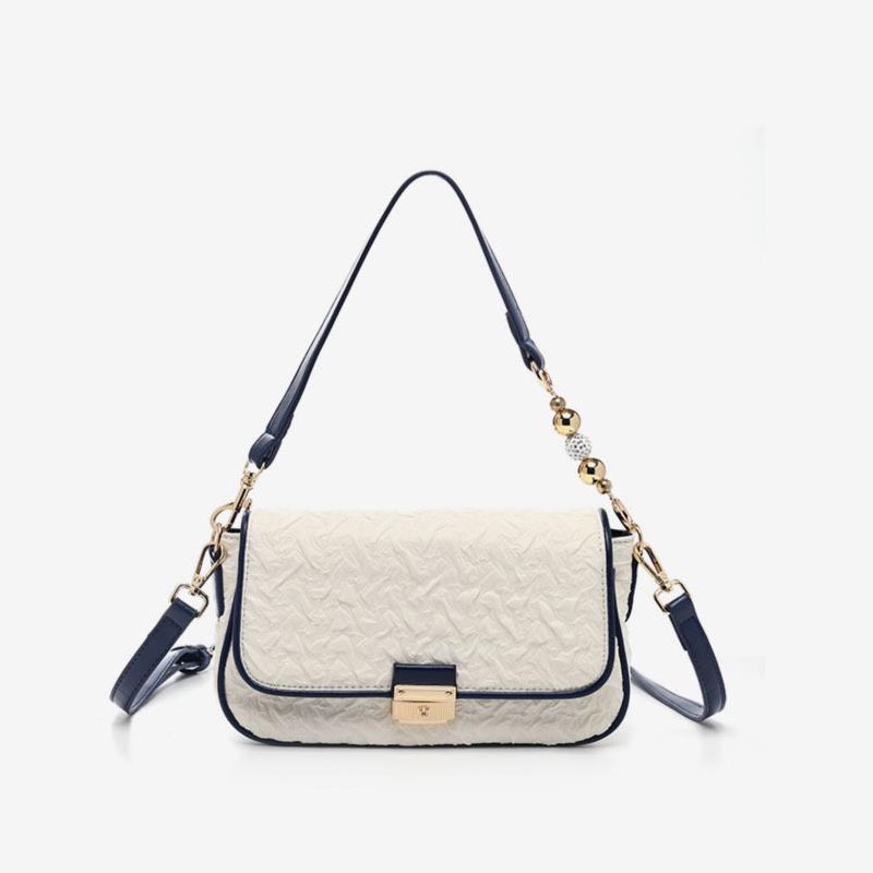 Túi đeo dưới cánh tay Hình Vuông Cỡ Nhỏ Thiết Kế Xếp Ly Phối Dây Đeo Sợi Xích Thời Trang Cao Cấp Cho Nữ