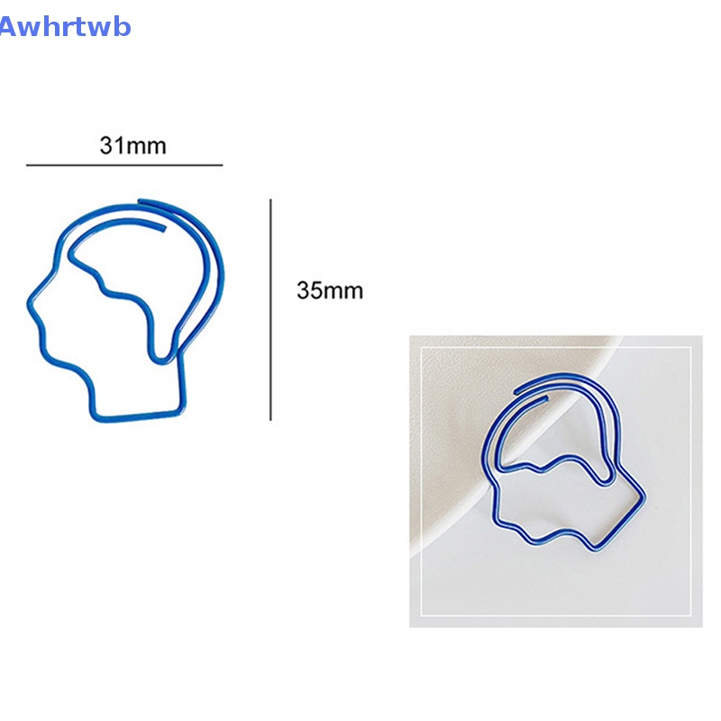 Set 10 Kẹp Giấy Đánh Dấu Trang Sách Hình Người Đàn Ông Avatar Bằng Kim Loại Dễ Thương Dùng Làm Quà Tặng Trường Học / Văn Phòng Mới