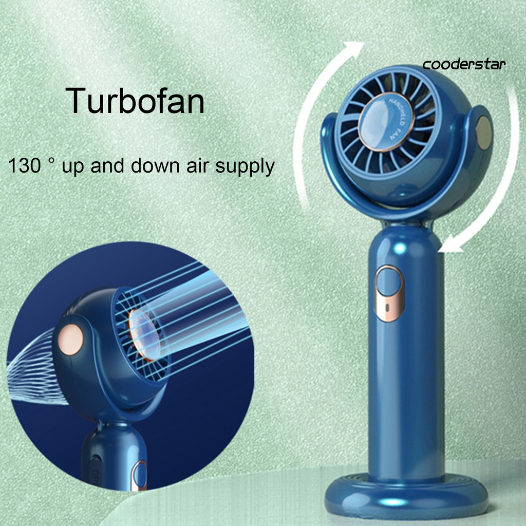 Quạt Làm Mát Cầm Tay 1200mAh Có Dây Đeo Đầu Lắc Tiếng Ồn Thấp Có Thể Sạc Lại Bằng Cổng USB