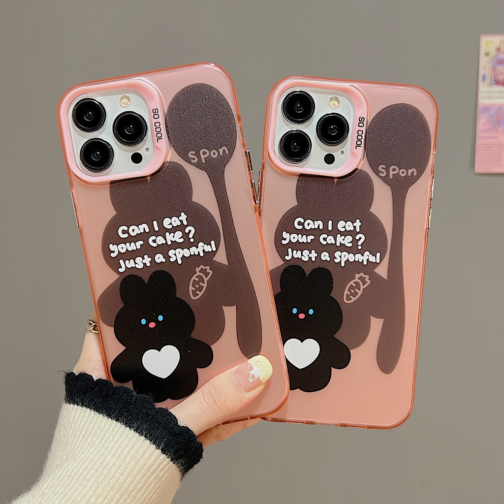 Ốp Điện Thoại TPU Mềm Trong Suốt Họa Tiết Thỏ Dễ Thương Cho iPhone 11 13 12 14 Pro Max