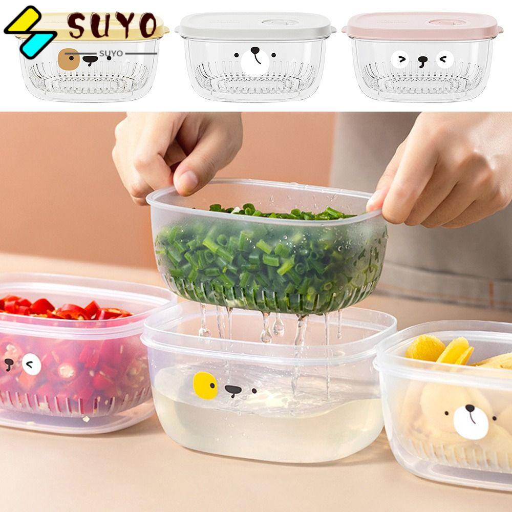 Hộp Đựng Rau Củ Quả Để Tủ Lạnh Có Nắp Đậy Sức Chứa Lớn Giúp Tiết Kiệm Không Gian