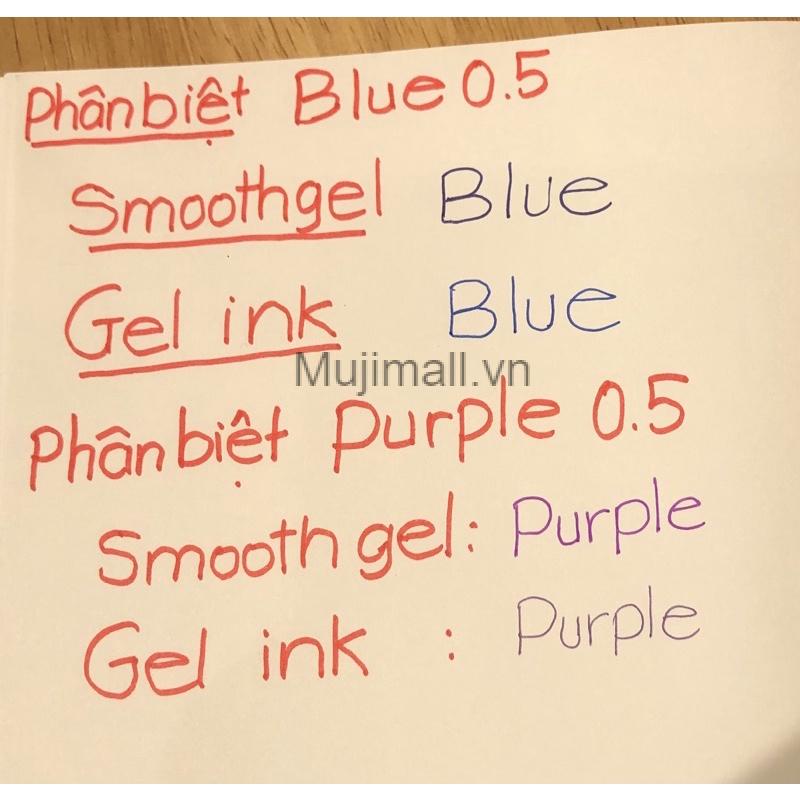 Muji Bút Bi Bấm Muji 0.5mm - Đủ Màu 16 màu Chính hãng. bút mực gel.