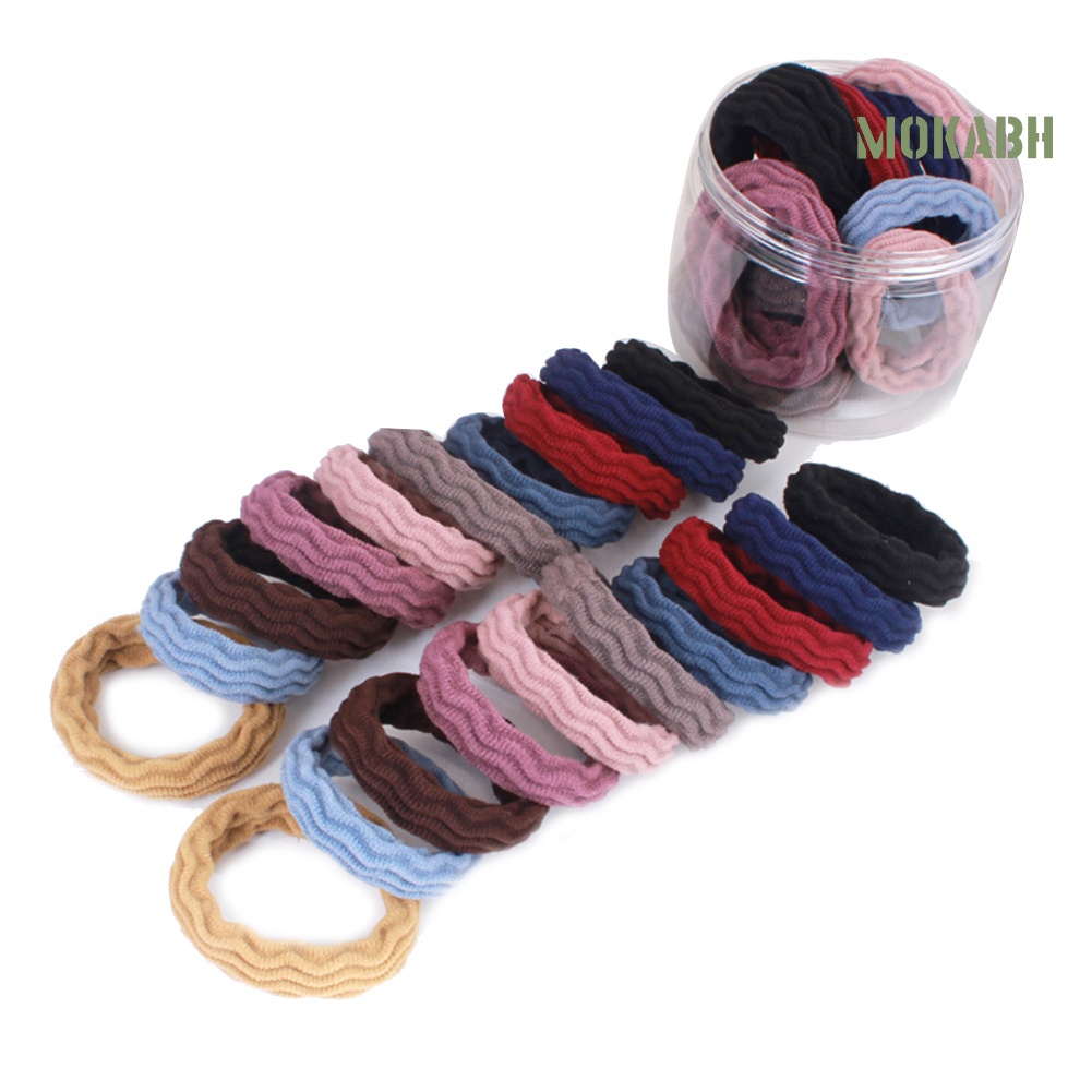 Bộ 20 Dây Cột Tóc Co Giãn Nhiều Màu Sắc Thời Trang Cho Nữ