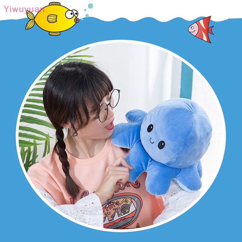 < Yiwuyuan > Tượng Bạch Tuộc Hai Mặt Dễ Thương Làm Quà Sinh Nhật Trang Trí