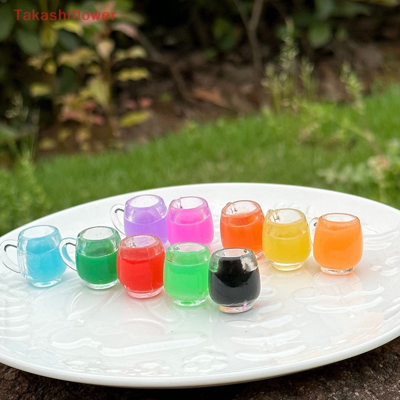 Set 5 Ly Rượu Mini Bằng Kính Dạ Quang Nhiều Màu Sắc Dùng Trang Trí Tiểu Cảnh