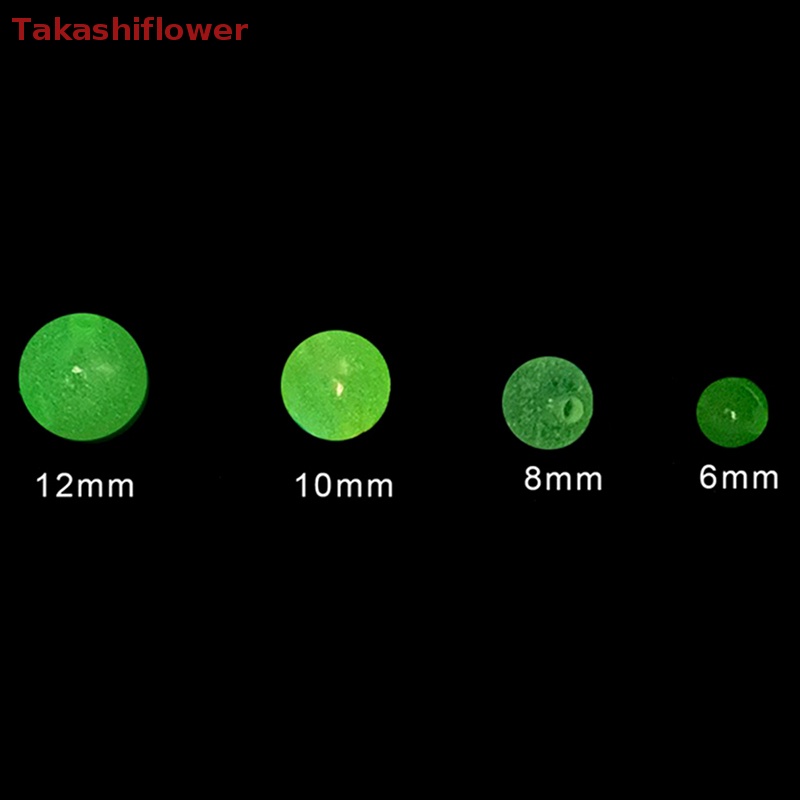 Chuỗi Hạt Acrylic Phát Quang 6 / 8 / 10mm Dùng Làm Đồ Trang Sức Thủ Công