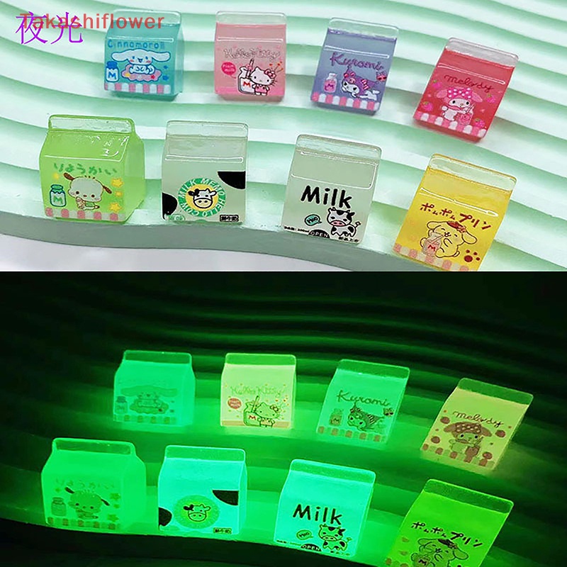 Set 2 Hộp Sữa Mini Bằng Nhựa Phát Quang Dùng Để Trang Trí