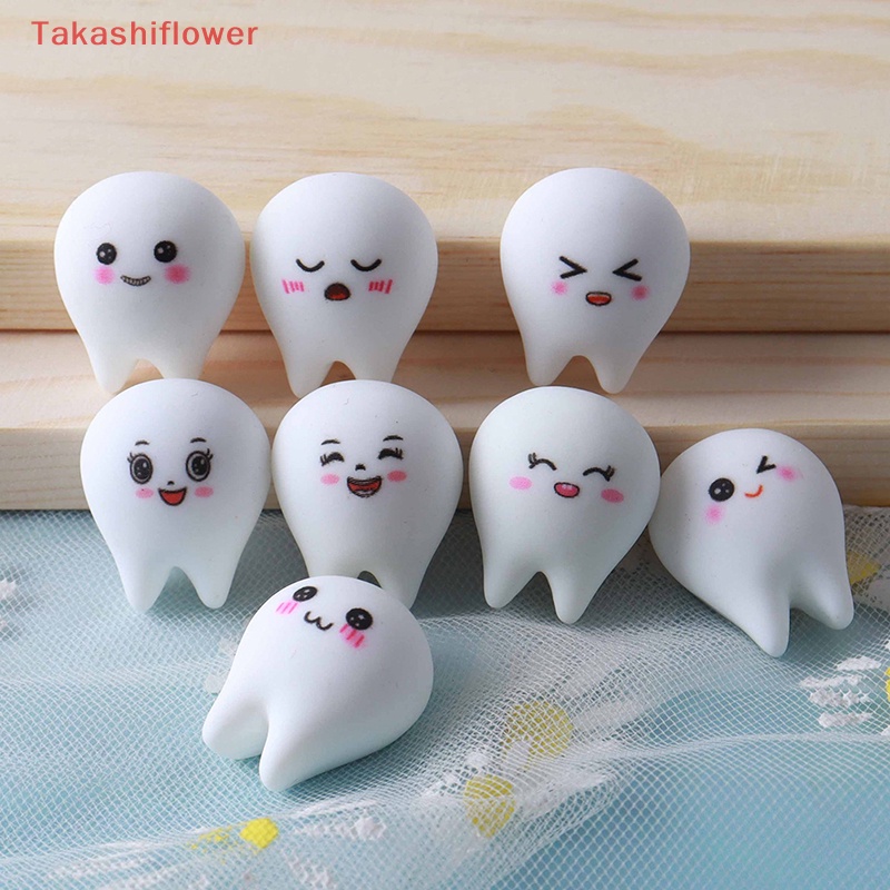(Takashiflower) Set 5 Răng Nhựa Phát Sáng Trong Bóng Tối Trang Trí Tiểu Cảnh